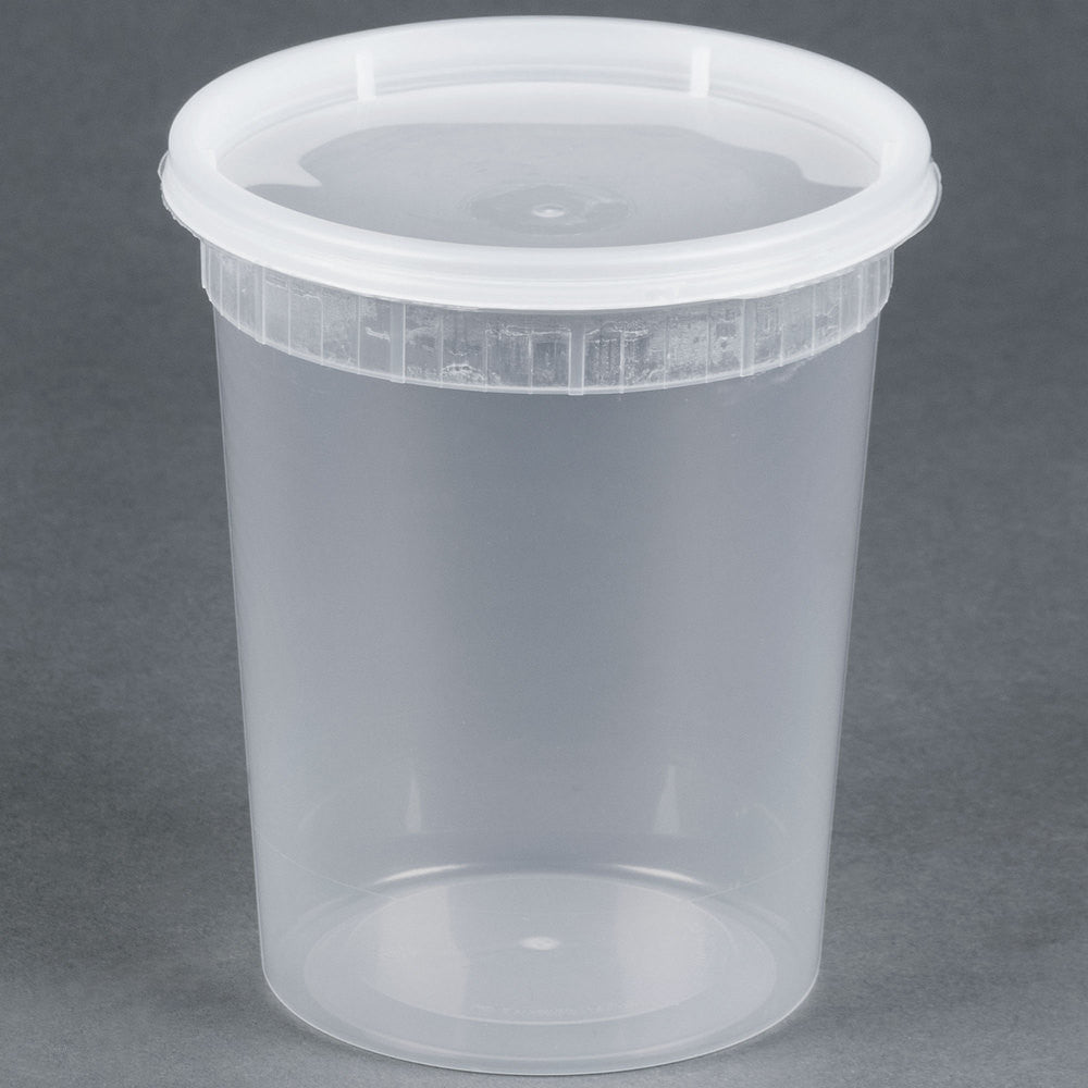 Lunch Box Soup Plastic Containers With Lids 32oz 240 Pack/Case