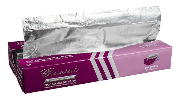 Pop-Up Interfolded Silver Aluminum Foil Sheets 12 x 10 3/4, 500/Box - 6  Boxes
